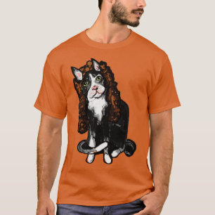 Katt i grå vedsnöre t shirt