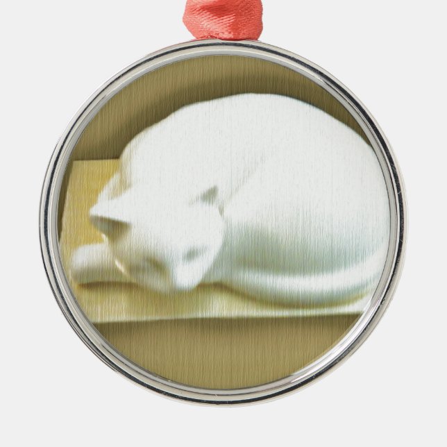 Katt i Guld Box II Julgransprydnad Metall (Framsidan)