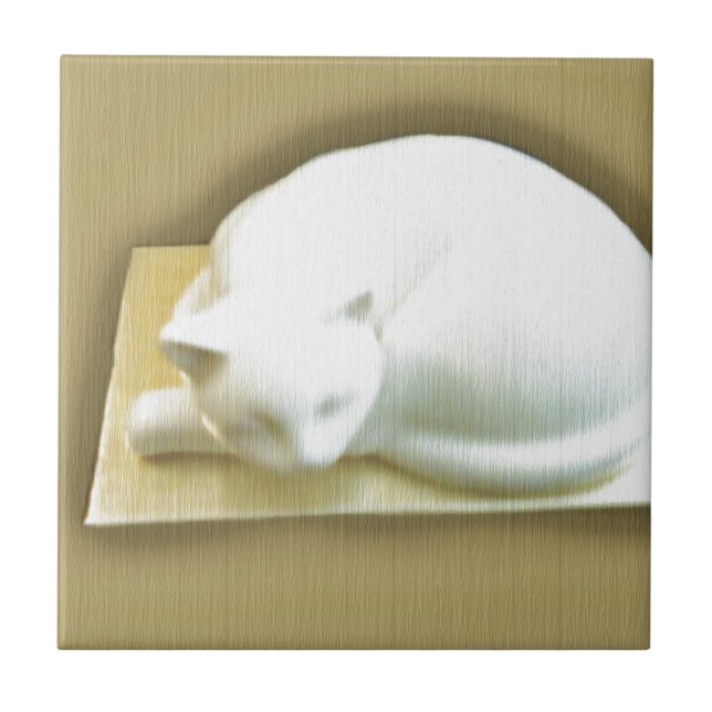 Katt i Guld Box II Kakelplatta (Framsidan)