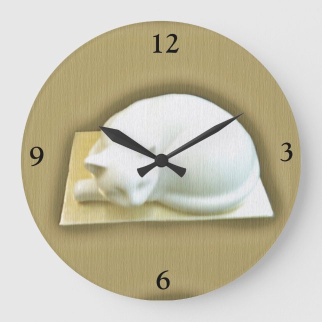 Katt i Guld Box II Stor Klocka (Framsida)