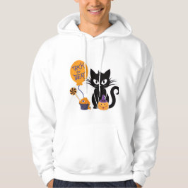 katt i halloween hoodie