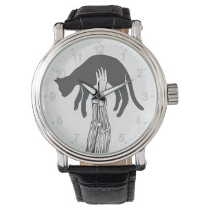 Katt i händer till ägaren - välj tillbaka färg armbandsur