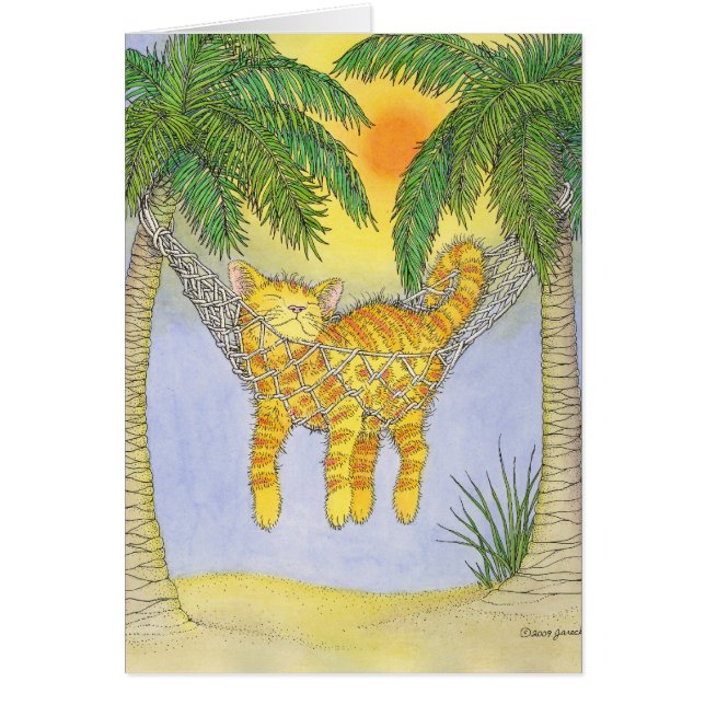 KATT i hängmatta OBS Kort (Framsidan)