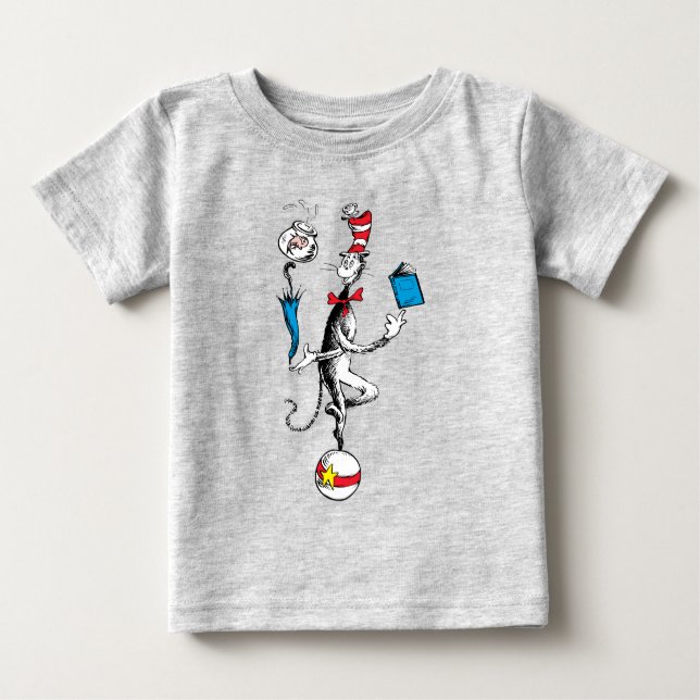 Katt i Hat Balancing Act T Shirt (Framsida)