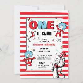 Katt i Hat | En jag är födelsedag Inbjudningar