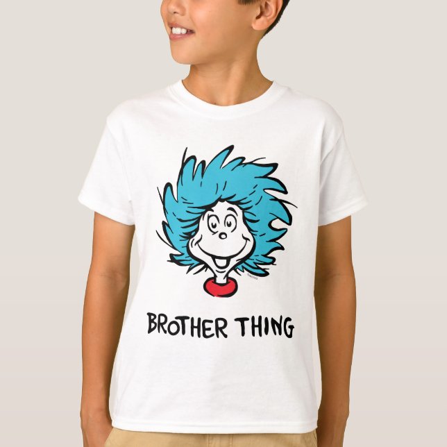 Katt i Hat Sak 1 Sak 2 Brother Sak T Shirt (Framsida)