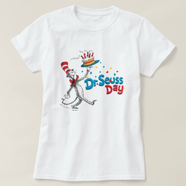 Katt i Hat | Seuss-dagen T Shirt (Design framsida)