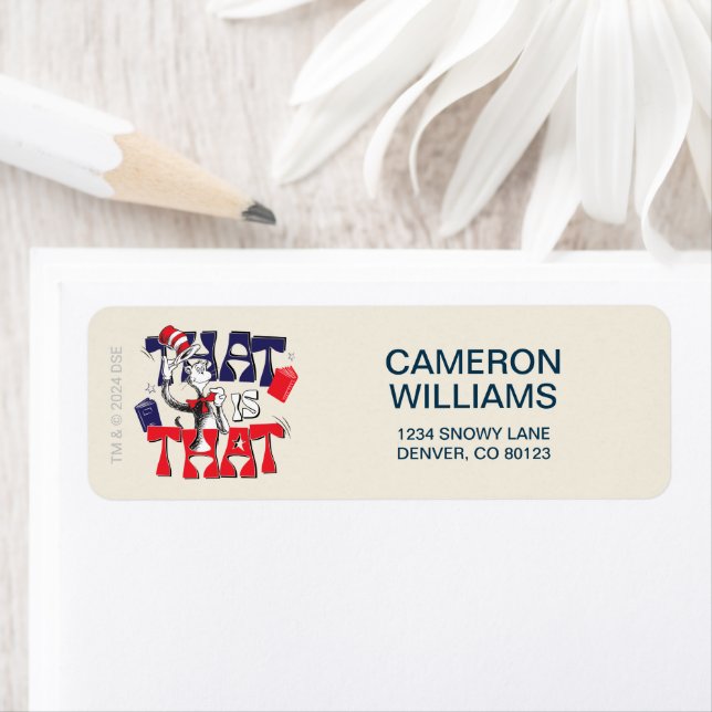 Katt i hatt | Det är Returadress Etikett (Insitu)