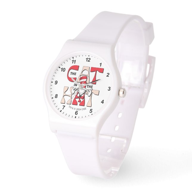 Katt i hatt | Fåniget katt i hatten Armbandsur (Vinkel)