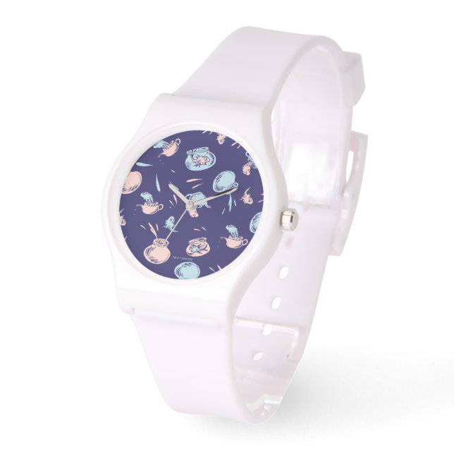 Katt i hatt | Fisken Mönster Armbandsur (Vinkel)