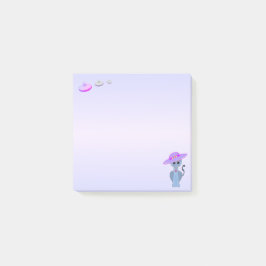 Katt i hatt & Flygande tefat Post-it Block