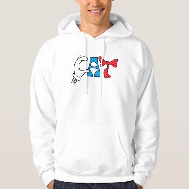 Katt i hatt | Katttext Hoodie (Framsida)