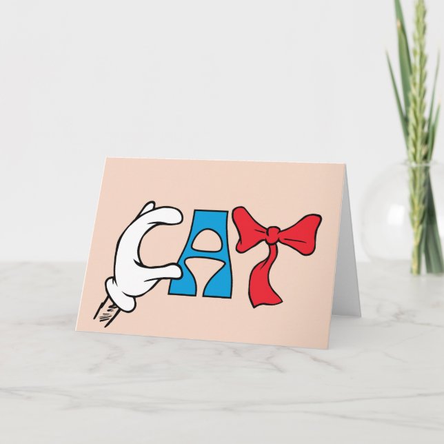 Katt i hatt | Katttext Kort (Framsida)