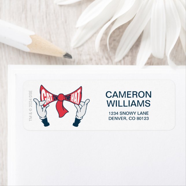 Katt i hatt | Katttextruta Returadress Etikett (Insitu)