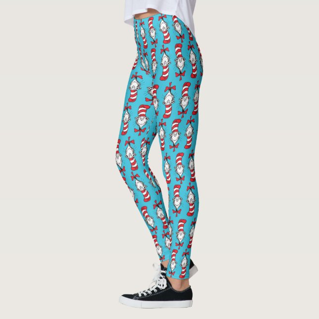 Katt I Hatt Mönster Leggings (Vänster)