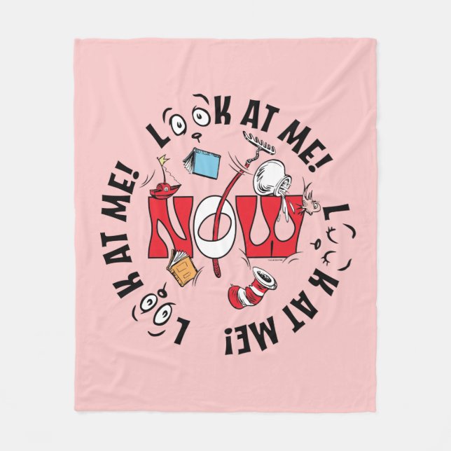 Katt i hatt | Titta på mig! Titta på mig! Fleecefilt (Framsidan)