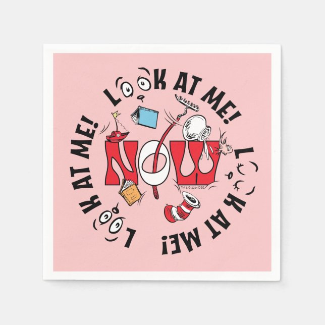 Katt i hatt | Titta på mig! Titta på mig! Pappersservett (Framsidan)