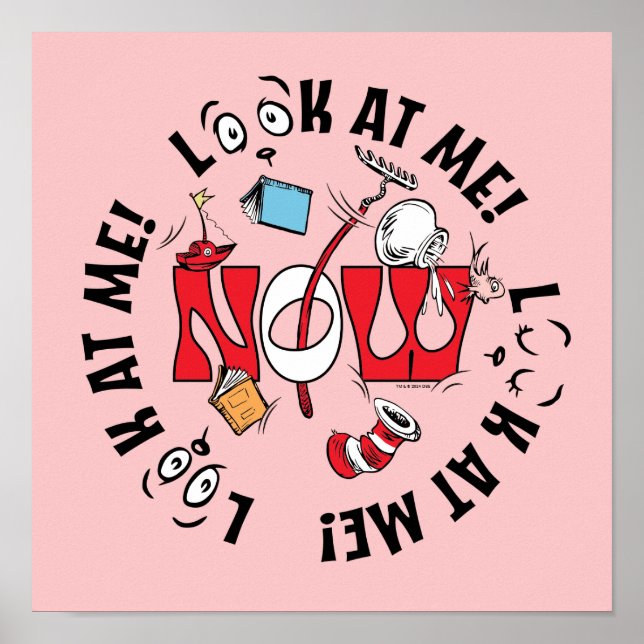 Katt i hatt | Titta på mig! Titta på mig! Poster (Framsidan)