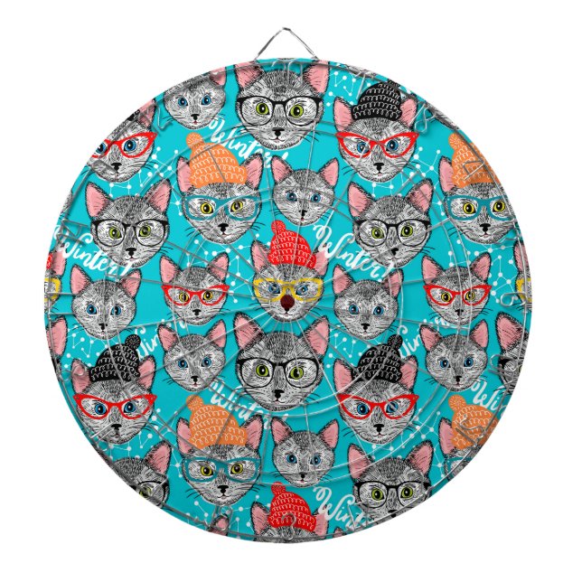 Katt i hatten darttavla (Framsidan)