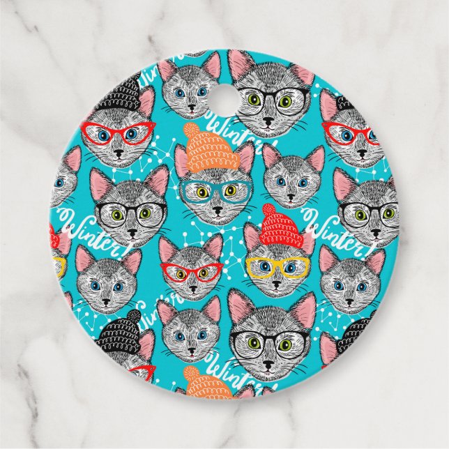 Katt i hatten gåvor etiketter (Framsida)