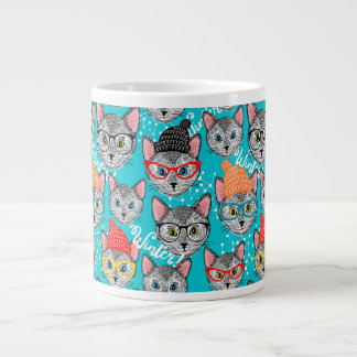Katt i hatten jumbo mugg