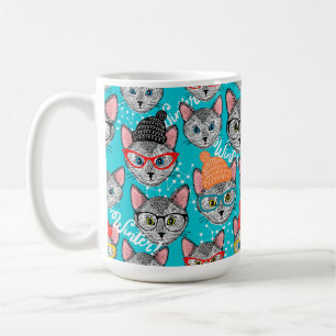 Katt i hatten kaffemugg