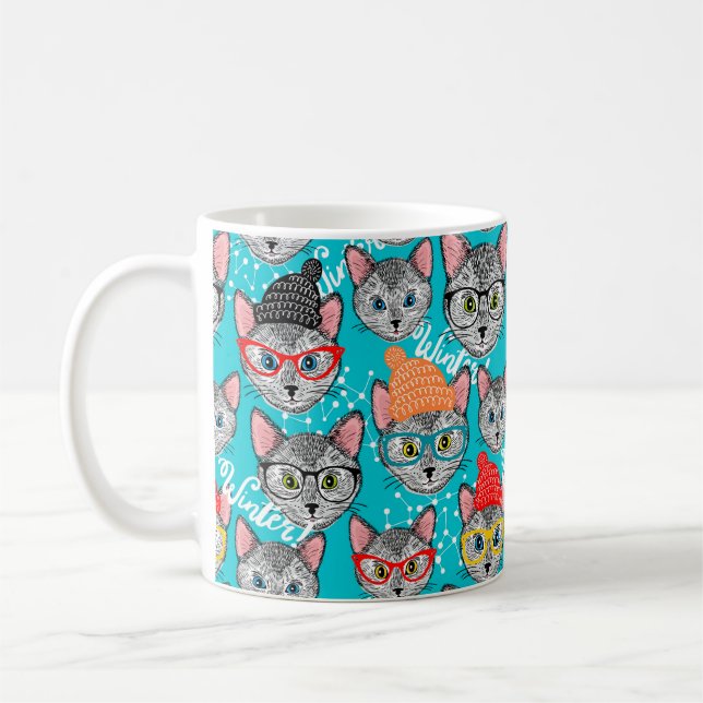 Katt i hatten kaffemugg (Vänster)