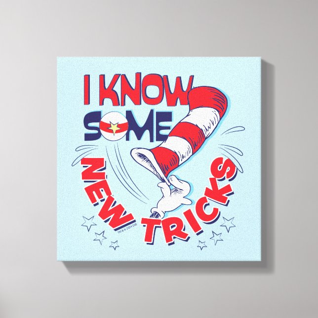 Katt i hatten känner jag några nya trick canvastryck (Framsida)