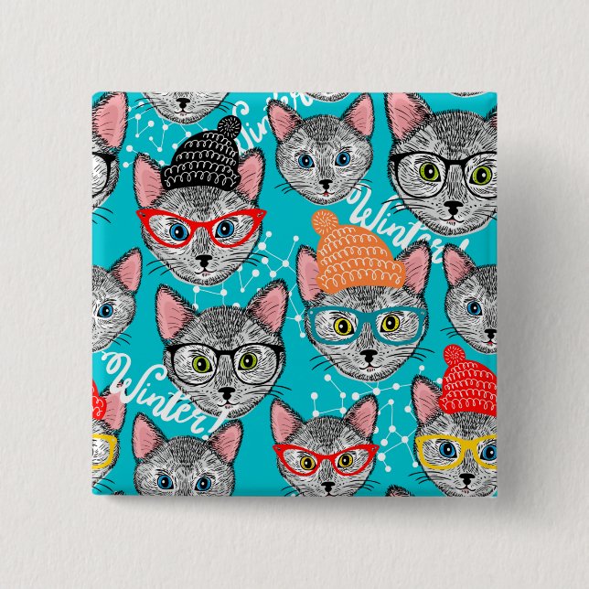 Katt i hatten knapp (Framsida)