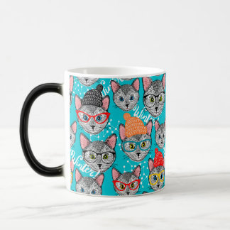 Katt i hatten magisk mugg