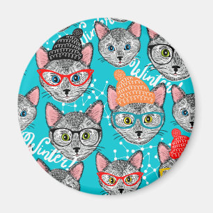 Katt i hatten magnet