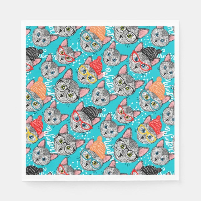 Katt i hatten pappersservett (Framsidan)