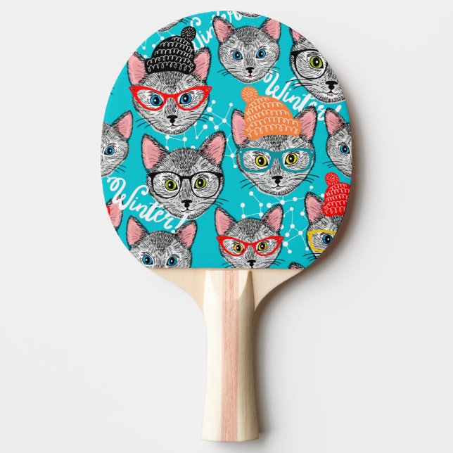 Katt i hatten pingisracket (Framsidan)