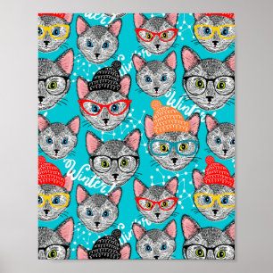 Katt i hatten poster