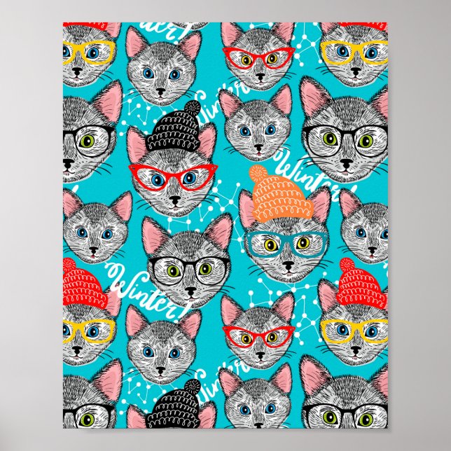 Katt i hatten poster (Framsidan)