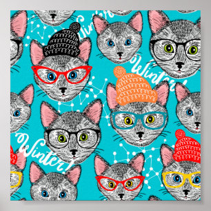 Katt i hatten poster