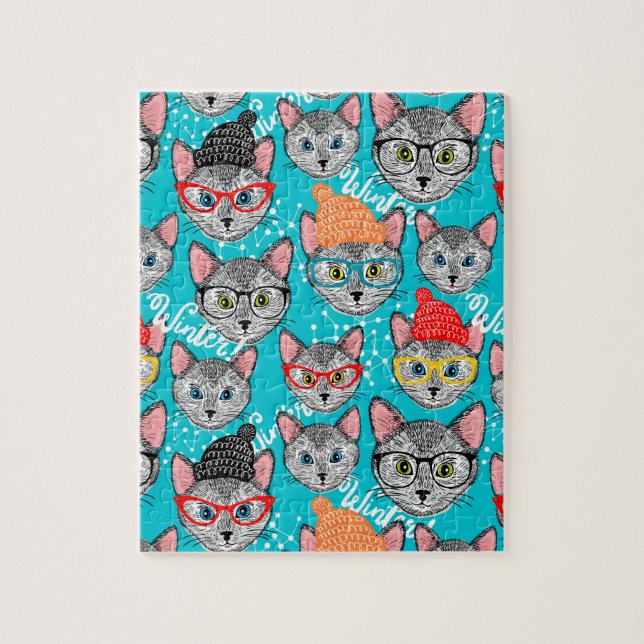 Katt i hatten pussel (Vertikal)