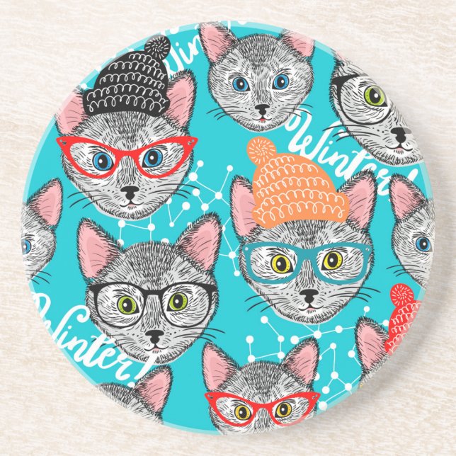 Katt i hatten underlägg (Framsidan)