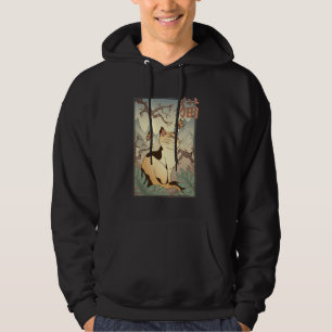 Katt i japansk stil hoodie
