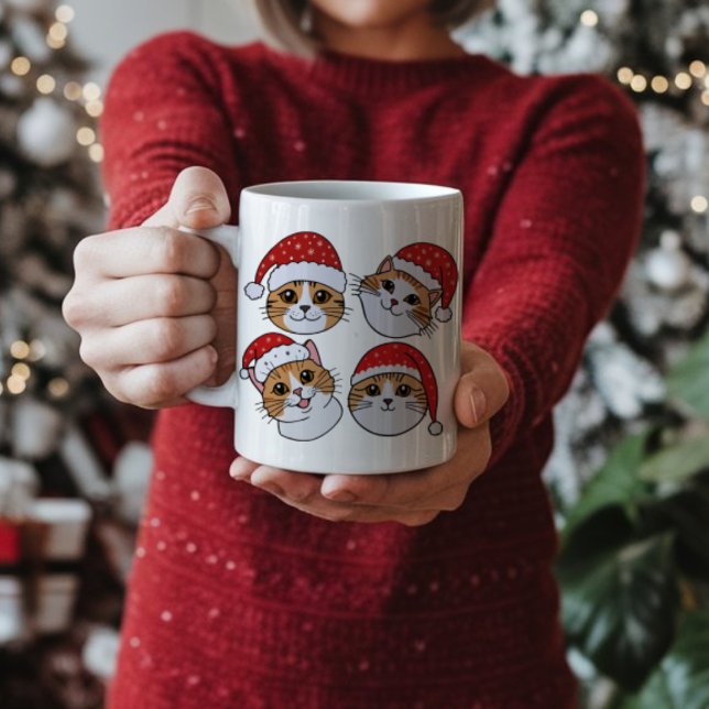 Katt i julhatt kaffemugg (Skapare uppladdad)