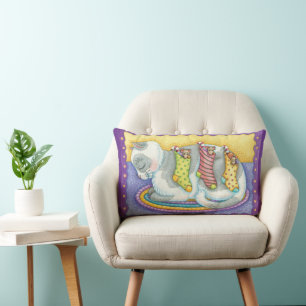 Katt i julklapp med möss i lager lumbarkudde