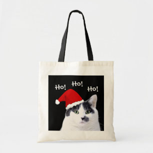 Katt i jultomten tygkasse