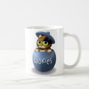 Katt i kakaburk kaffemugg