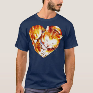 katt i kärlek för valentingåva t shirt