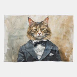 Katt i Kostym Kökshandduk