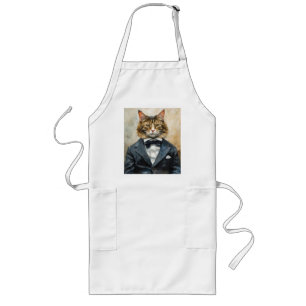 Katt i Kostym Långt Förkläde