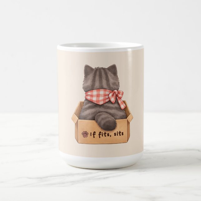 Katt i lådan kaffemugg (Center)