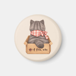 Katt i lådan magnet