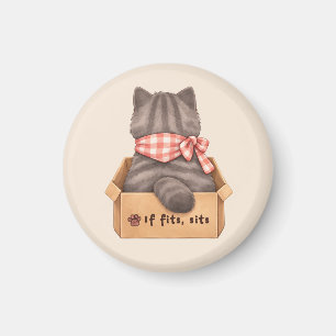 Katt i lådan magnet