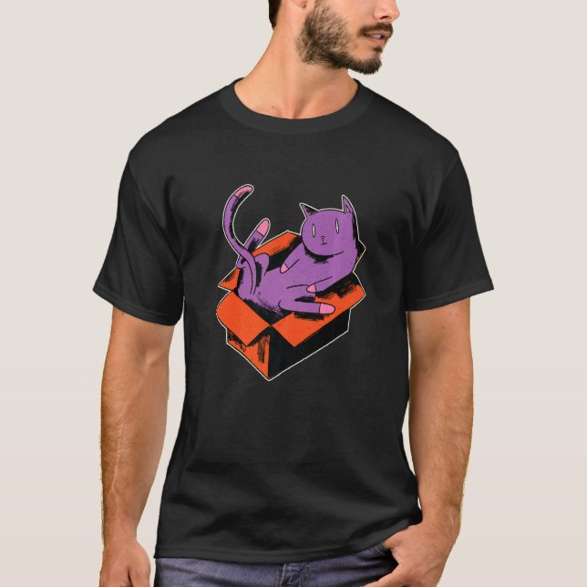 Katt i lådan t shirt (Framsida)